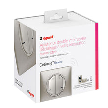 Charger l'image dans la galerie, Commande double sans fils Céliane with Netatmo pour éclairage ou prise connectée ou micromodule - titane