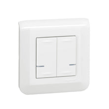Charger l'image dans la galerie, Commande double sans fils Mosaic with Netatmo pour éclairage ou prise connectée ou micromodule - blanc