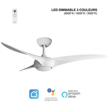 Charger l'image dans la galerie, BRASSEUR D’AIR SAONA DC 132CM AVEC MOTEUR À COURANT CONTINU