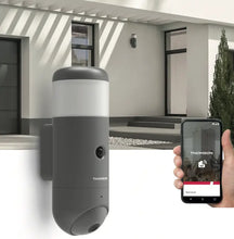 Charger l'image dans la galerie, Thomson Rheita 100 : Caméra motorisée extérieure avec lampe intégrée - application atHome Security - Thomson