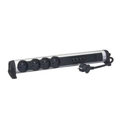 Rallonge multiprise avec switch Ethernet 4 prises RJ 45