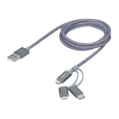 Cordon USB Type-A vers micro USB/USB C/Lightning