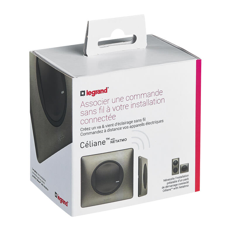 Commande sans fils Céliane with Netatmo pour éclairage ou prise connectée ou micromodule - graphite