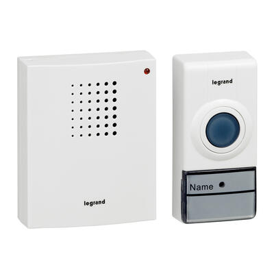 Kit Essentiel carillon et sonnette sans fil 32 mélodies avec alimentation par piles - blanc