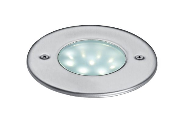 Encastré de sol Extérieur LED EGO rond 9LED 3500K INOX 304