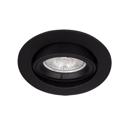 Spot encastré tour rond orientable, noir