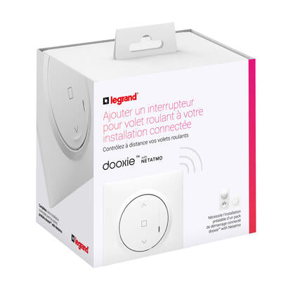 Interrupteur filaire connecté dooxie with Netatmo pour volet roulant - blanc
