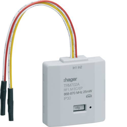 Module 2 entrées à encastrer alimentation pile KNX radio