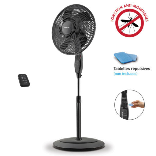Ventilateur sur pied Ø 40cm Noir