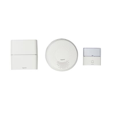 Kit Serenité sonnette et 2 carillons sans fil 30 mélodies + MP3 - blanc